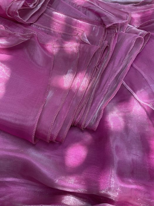 Esarfe roz din organza