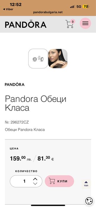 Pandora обеци Класа Пандора