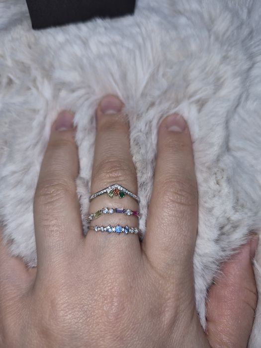 Многоцветное кольцо из серебра! kumush uzuk! Skidka!
