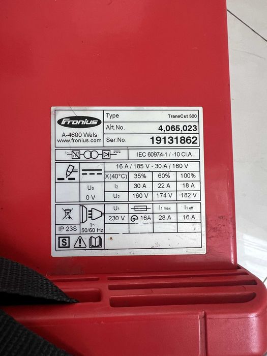 ПЛАЗМА ЗА РЯАЗАНЕ метал -алумйни FRONIUS TRANS CUT 300