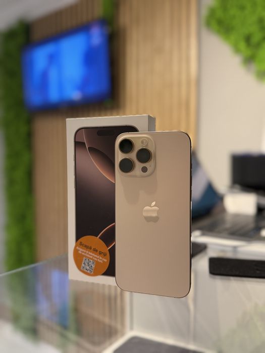 **ATS GSM**iPhone 16 Pro Max 256Gb Desert/Baterie96%/Fact+Gar 12 luni