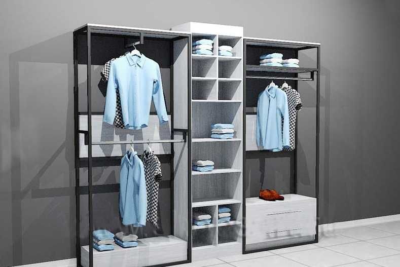 Гардеробный шкаф лофт