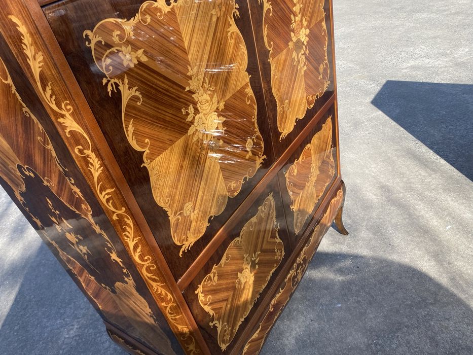Винтидж шкаф интарзия Louis XV стил Франция 1930
