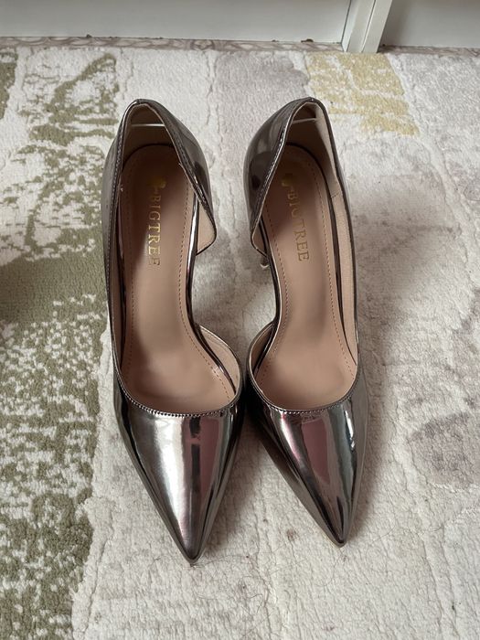 Туфли серебристый