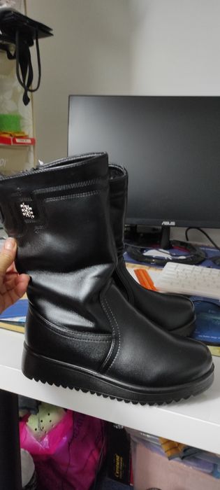 Cizme piele ecologică, îmblanite