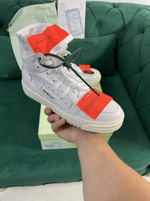 Adidasi Off White 3.0 Court Premium piele naturala