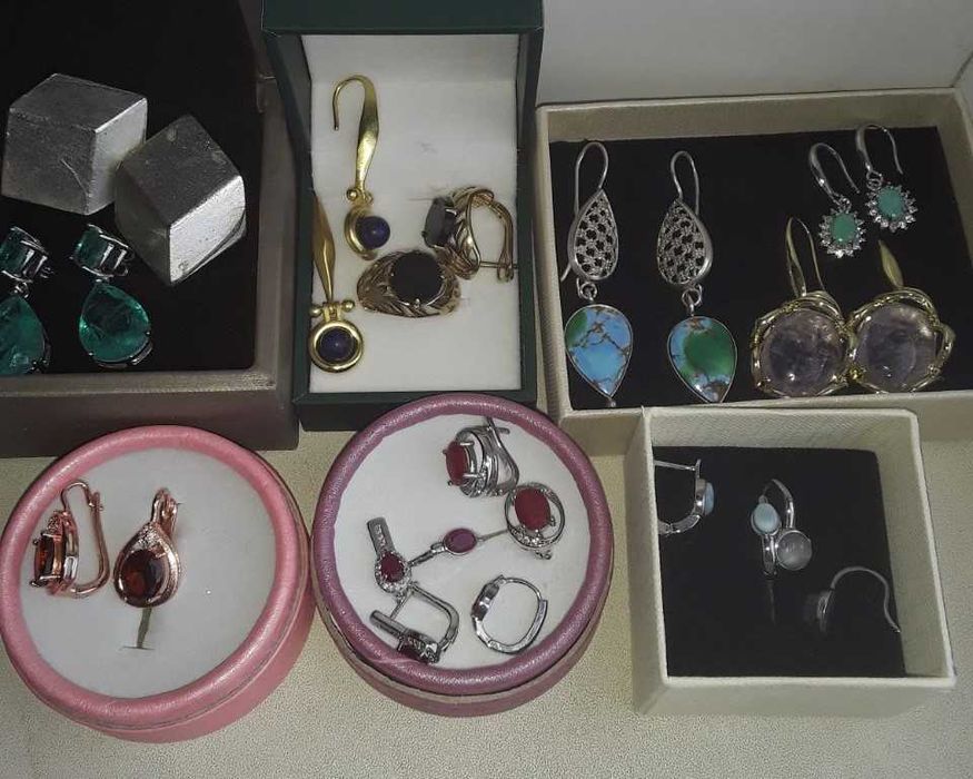 Серьги с натуральным камнем дешево