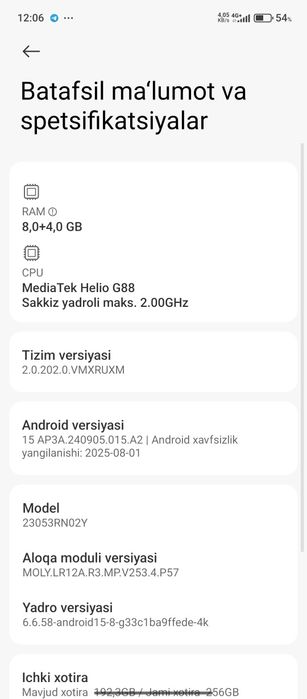 Redmi 12 oben bor