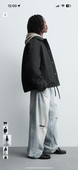 Zara Man стеганная куртка