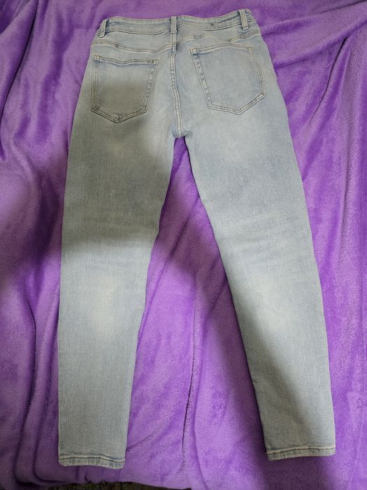 Blugi Rupti albastrii distressed skinny Zara