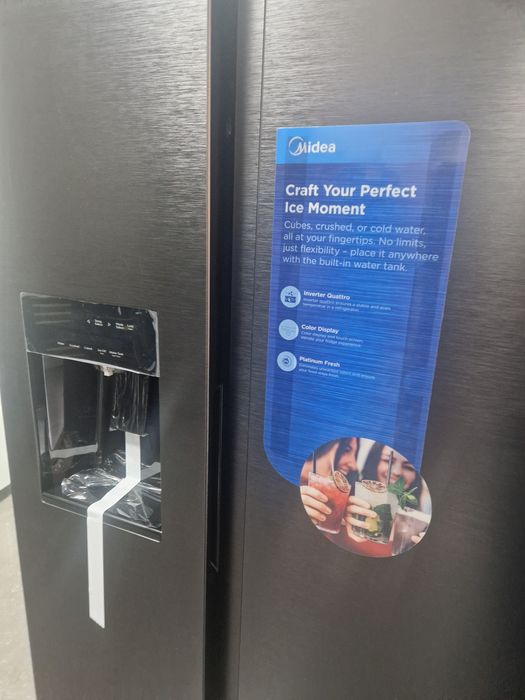Side By Side Midea Dark Inox Чисто Нов