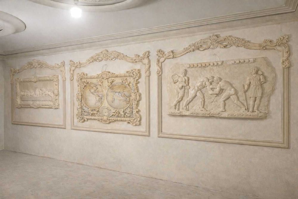 Decoratiuni din ipsos,ornamente decorative din ghips tablouri,cornise.