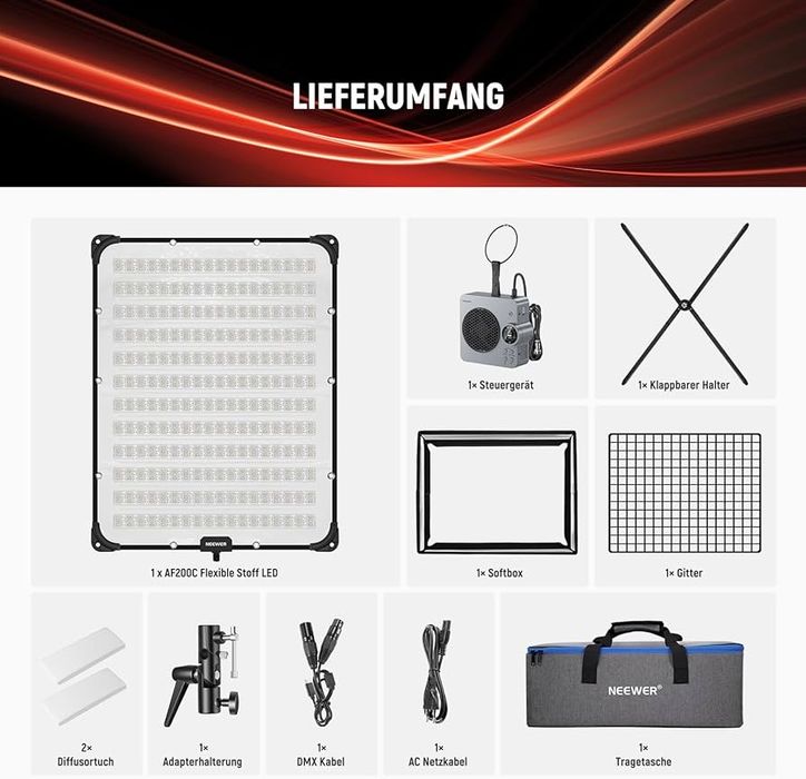 Професионално Видео & фото осветление. Neewer Pro 200W. RGB.  Софтбокс