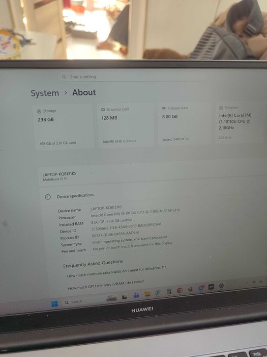 Huawei noutbuk - super (srochno)