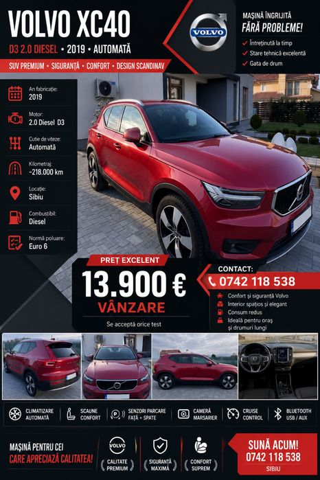Vând Volvo xc 40 D3