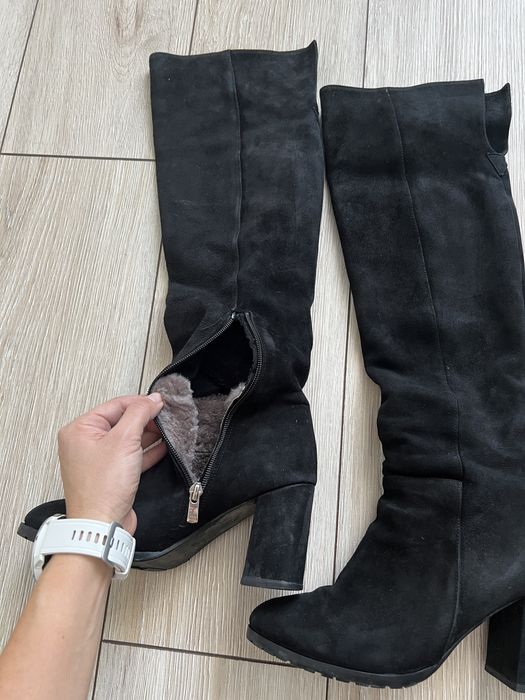 Замшевые сапоги