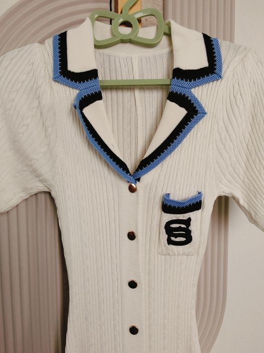 Платья белый синий