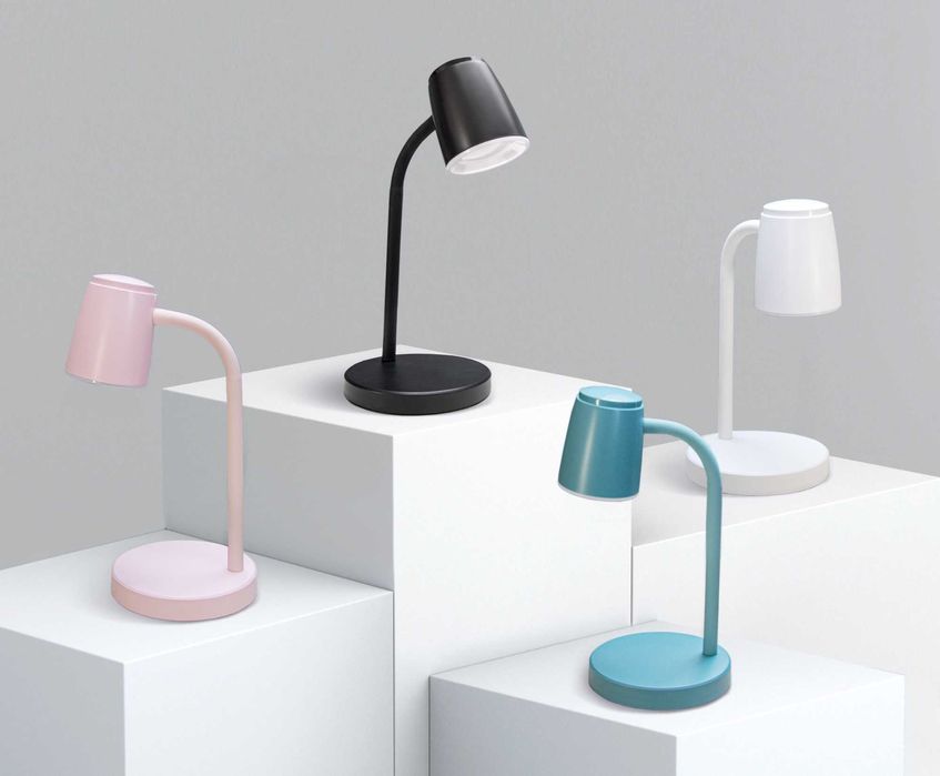 Lampă de Birou LED ORO VERO Alba, 4.5W, Braț Flexibil, Design Modern