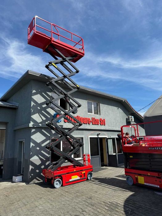 Nacela foarfeca el Qiyun GTJZ12 ridica 13.8m cu OM,Baterie Li-Ion