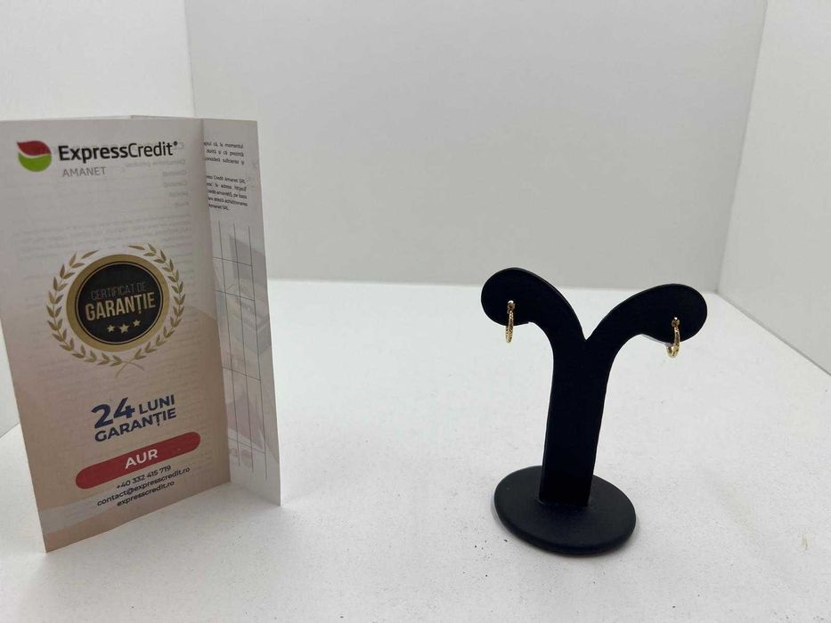 Cercei aur 18K 1.00gr (Ag25 Belvedere B.41684.1)-Garantie 2 Ani!