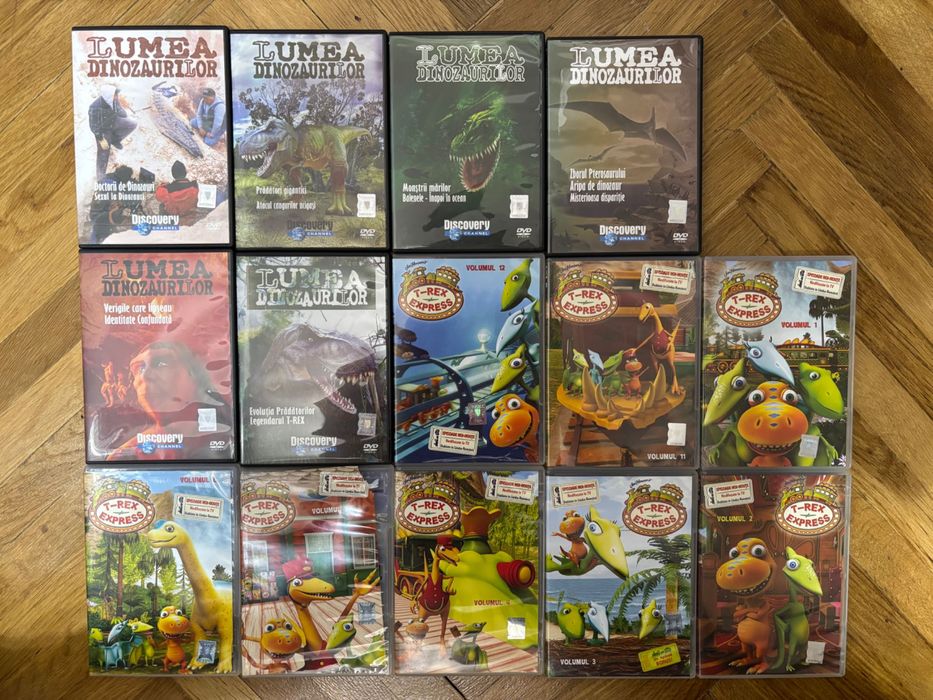 14 Buc DVD-uri Colectia Lumea Dinozaurilor si T-Rex Express Educative