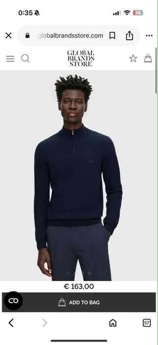 Вълнен пуловер Boss