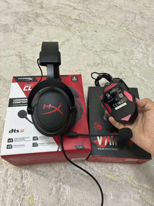 HyperX Cloud Core + Bloody V7M