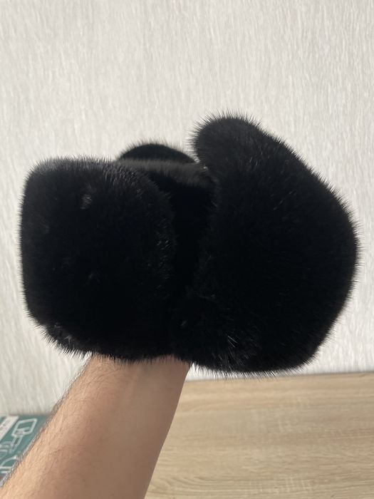 Норковая ушанка шапка