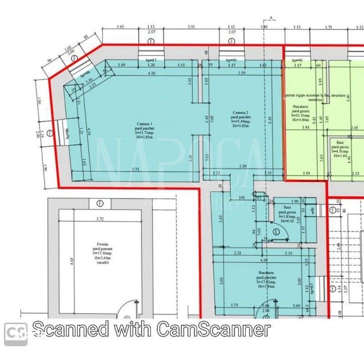 Apartament 3 camere de vanzare in Centru, Cluj Napoca