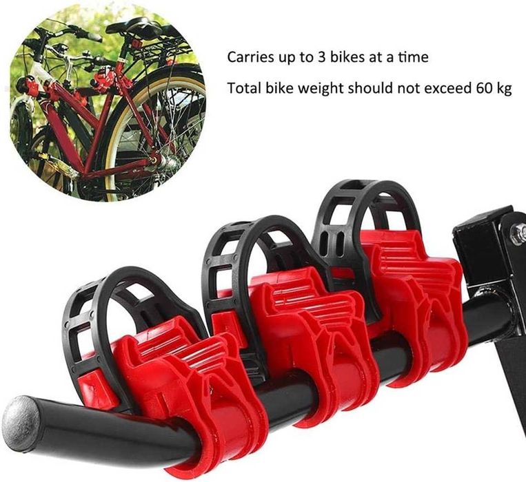 Вело стойка за багажник на автомобил с теглич - 3 велосипеда.