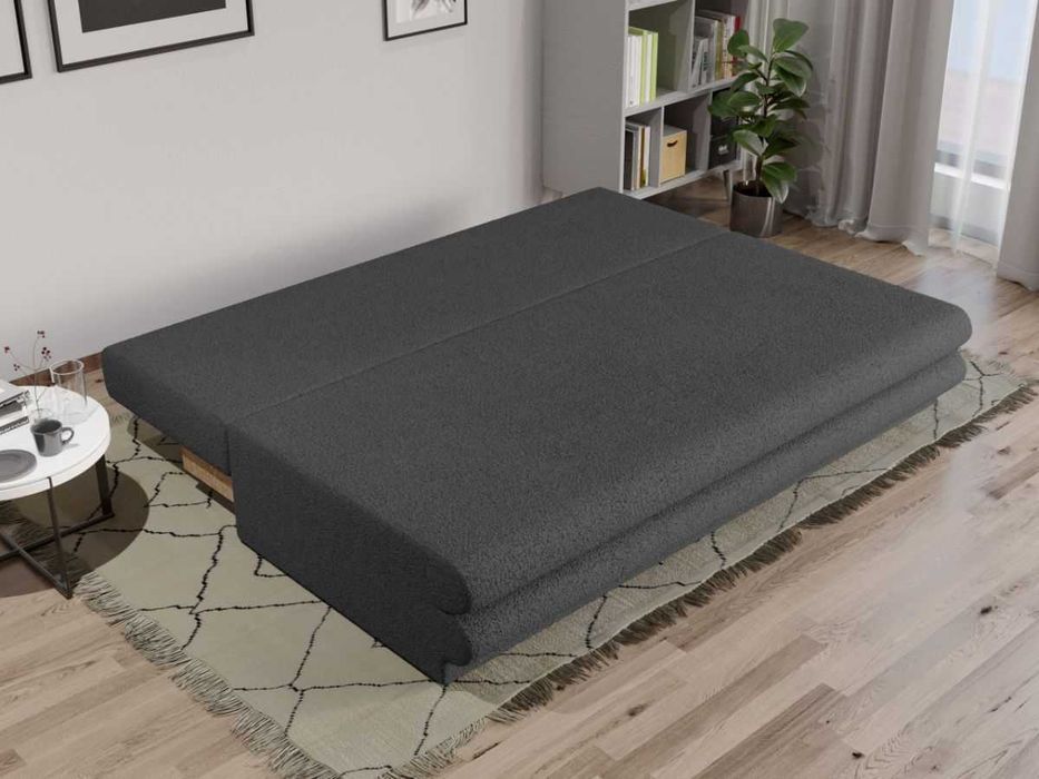 Canapea Extensibila Sensi plusata aspect lana gri - Transport Gratuit