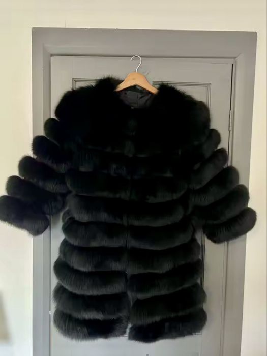 Палто от изкуствен косъм лисица XL