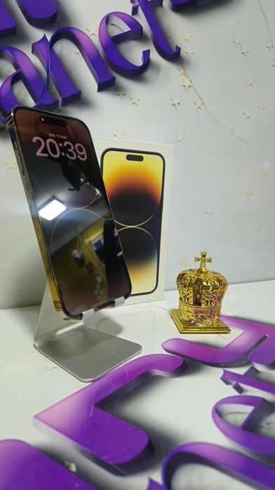 iPhone 14 PRO MaX 5G Gold 128GB Baterie Originală:86%.Preṭ fix!