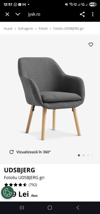 Fotoliu Jysk gri