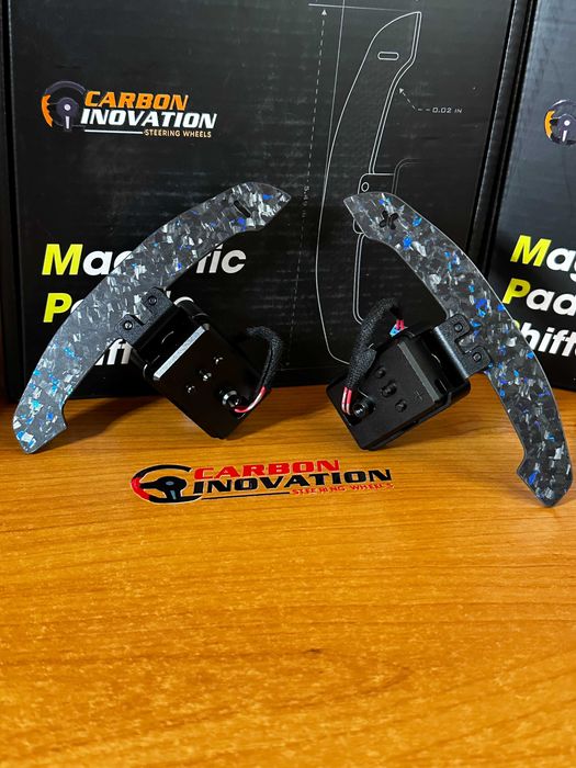 Padele Magnetice Carbon Forjat Albastru - BMW - Seria G - Seria F