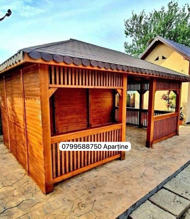 Foisor terasa pergola pavilion de lemn în toata romania Montaj 2 zile