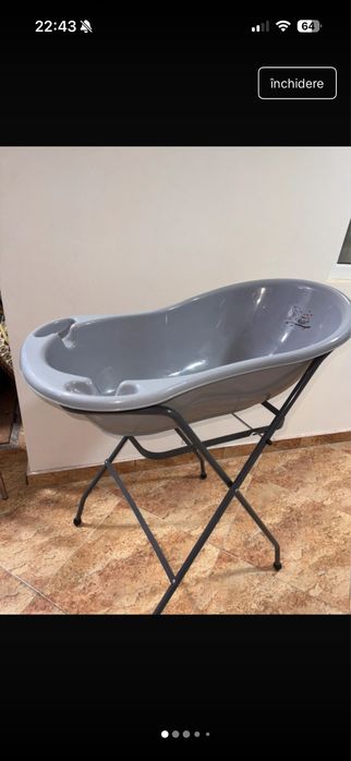 Cadita cu suport metalic ca noua