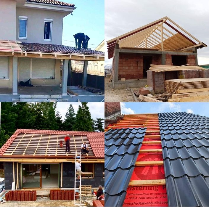 Montaj acoperis tigla metalica si ceramica reparati si urgente.