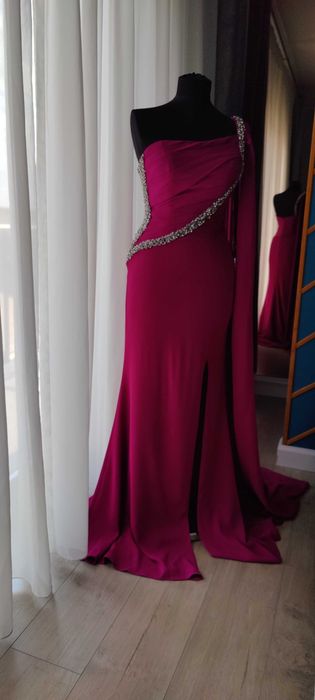 Rochie seara lunga fucsia