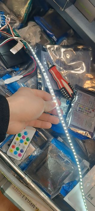 Лента лед неон самоклеюший диод светодиод 12 волт RGB led  подсветка