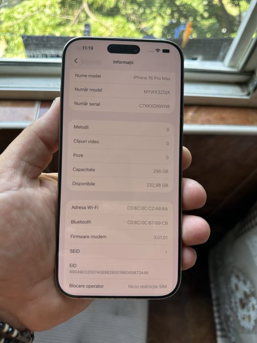 iPhone 16 Pro Max, Desert Titanium, 256 GB, Cutie