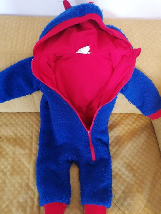 Salopeta overall Hbebe, lana dublat cu bumbac