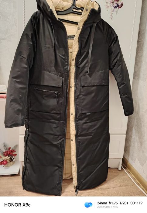 Пуховик двусторонний размер 44