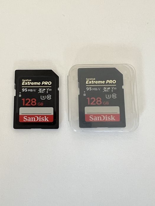 SanDisk Extreme Pro 128 GB / 256 GB + Ultra Micro 200 GB (nefolosite, stare perfectă)