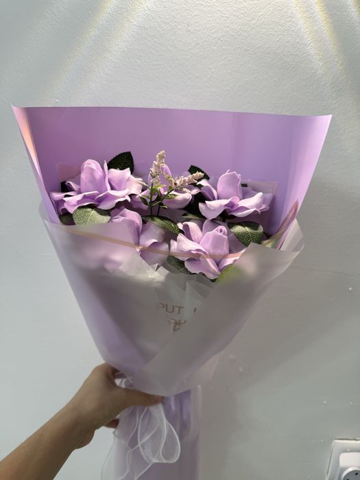 Букет из мыльных роз