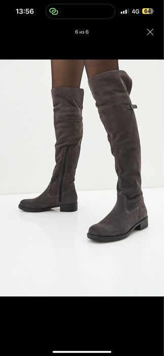 Замшевые ботфорты