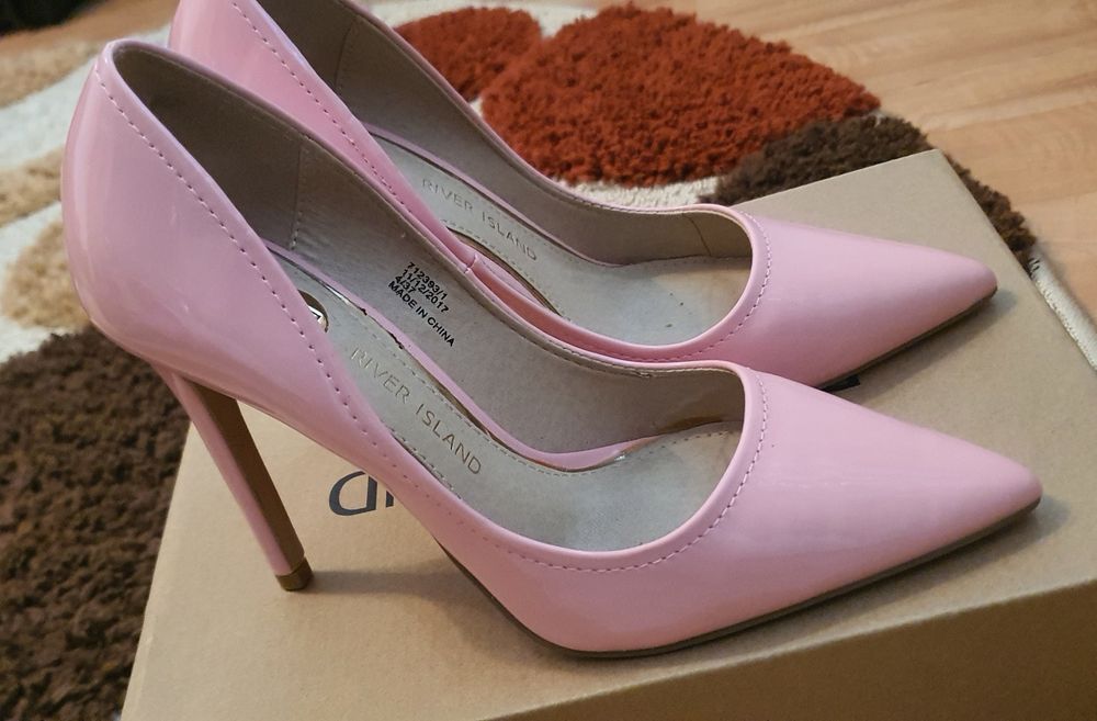 Pantofi stiletto baby pink