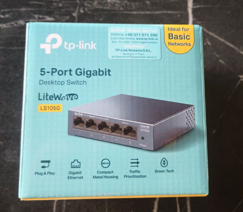 Switch tplink 5 si 8 porturi