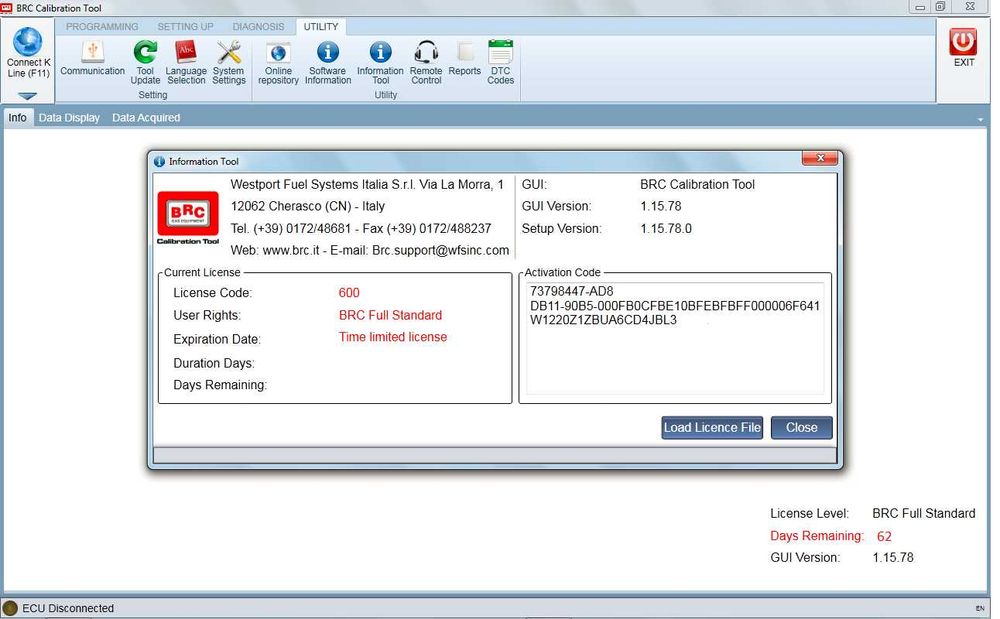 BRC Calibration Tool Full Standart Sequent24, GFI Plug Drive Кабел БРЦ