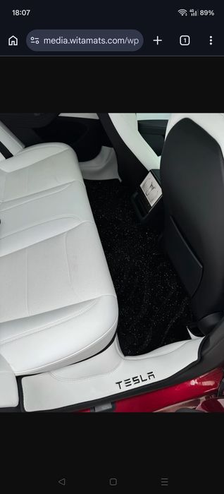 Tesla model 3 set  covorase protectie podea din  piele alba